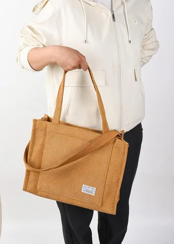 Vista 9 de Valleycomfy Bolsos de mano de pana casuales vintage para mujer, bolso cruzado para mujer, bolso de hombro de viaje, bolso ecológico