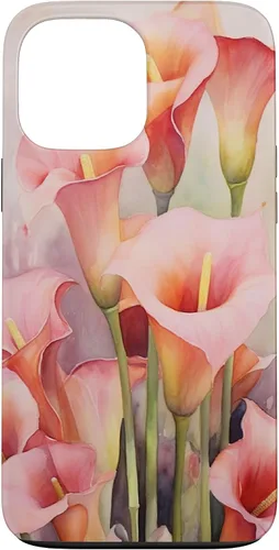 Vista 24 de Carcasa para iPhone 17 con diseño de flores de lirios de cala