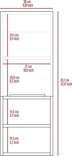 Vista 5 de Armario de pared para baño, botiquín montado en la pared, puerta única y estantes abiertos, sala de estar, baño, organizador de almacenamiento Negro
