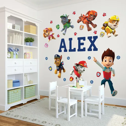 Vista 2 de Oliver's Labels Calcomanía de Pared Personalizada Premium de Tamaño Real para Decoración de Habitación de Niños - Despegar y Pegar, Extraíble