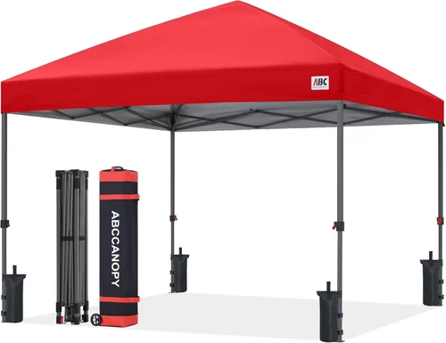Vista 49 de ABCCANOPY Toldo desplegable – Tienda de campaña portátil para patio al aire libre resistente para patio trasero y terraza con 4 bolsas de arena Beige