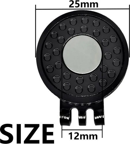 Vista 3 de 6, 9, 12, 15 unidades, clips magnéticos para pelotas de golf para sombreros de golf, gorras, guantes, clips de aleación niquelados para marcadores