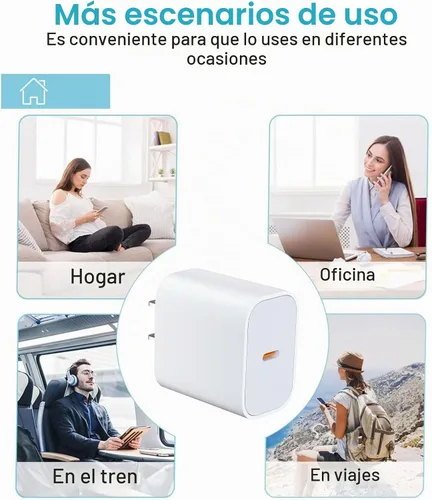 Vista 2 de Cargador USB C, para cargador de iPhone, 30 W, juego de 3 piezas con cable USB C de 3 pies de 6 pies, compatible con iPhone 17/17 Plus/17 Pro/17 Pro