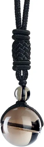 Vista 30 de iSTONE Collar unisex con dije de cuentas redondas auténticas, cadena de cuerda negra de 24 pulgadas para hombres y mujeres