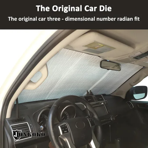 Vista 4 de Parasol para parabrisas de automóvil para Toyota Land Cruiser Prado FJ150, reflector de rayos UV plegable para ventana delantera y ventana completa