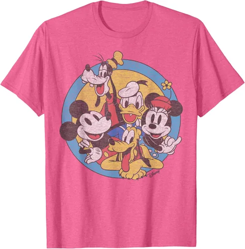 Vista 32 de Disney Camiseta retro de Mickey and Friends Group Shot
