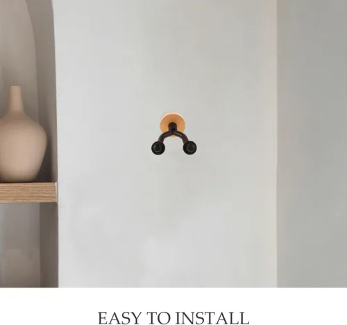 Vista 5 de ibasenice Gancho de pared para guitarra de madera, fácil instalación sin taladro, para guitarras eléctricas y bajas, soporte de madera resistente