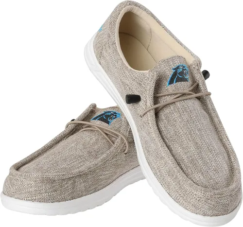 Vista 32 de FOCO Men's NFL Team Logo Lightweight Loafers Lace Up Cotton Knit Shoes