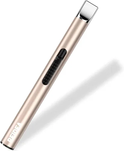 Vista 4 de REIDEA Encendedor de vela electrónico de arco resistente al viento, recargable por USB, sin llama, con botón de seguridad para el hogar, S4