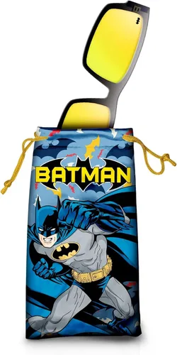 Vista 9 de DC Batman - Gafas de sol deportivas para niños, elegantes y duraderas, con protección UV, con funda de transporte suave, con licencia