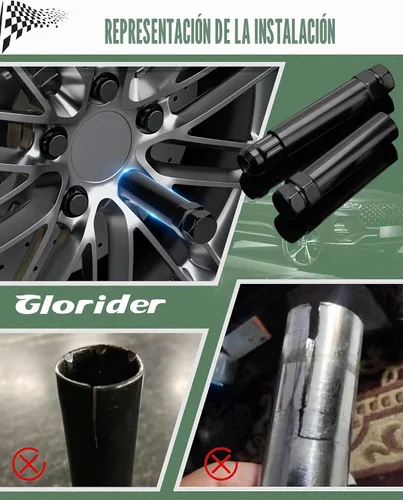 Vista 6 de Llave de Tuercas de Seguridad Estriadas Pequeñas de 6 Puntos Herramienta de Dado para Afinador - Llave de Tuerca de Seguridad de Diámetro Compatible