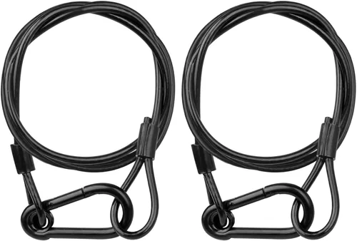 Vista 13 de Cable de seguridad de iluminación con bucles (paquete de 6), cable de seguridad de luz de etapa de carga de 55.1 lbs, cadena de seguridad negra