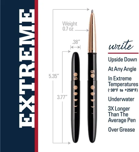 Vista 2 de Fisher Space Pen - Bullet - Negro mate 50 aniversario, en caja de regalo (400B50)