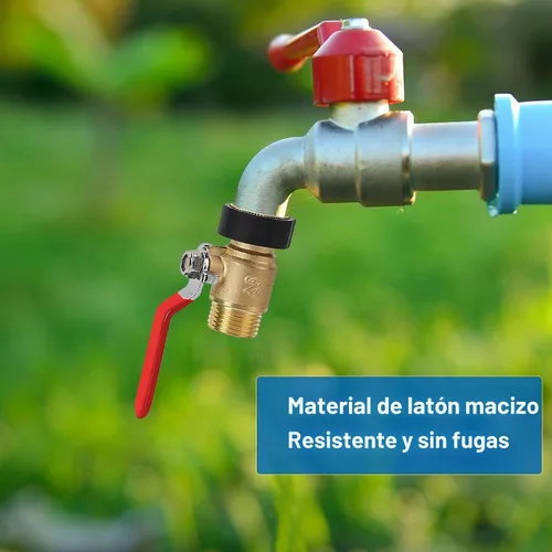 Vista 7 de FINEST+ Válvula de Cierre para Manguera de Jardín, Válvula de Cierre de Manguera de Agua de 3/4" GHT, Válvula de Bola de Manguera de Jardín de Latón