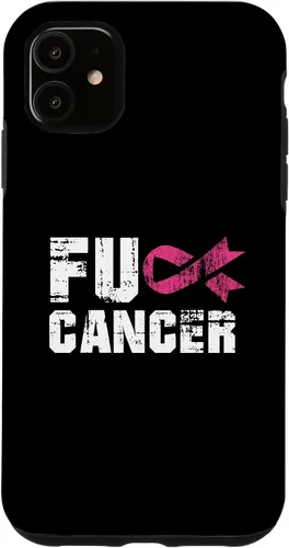 Vista 8 de iPhone 16 Fuck Cancer Survivor Gift Distressed Pink Ribbon Awareness Case