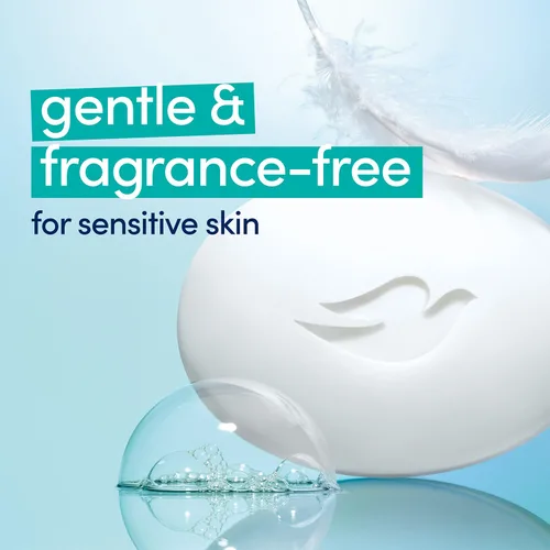 Vista 3 de Dove Barra de belleza, piel sensible, paquete de 4 con crema hidratante para una piel suave y lisa, 3.17 oz Ea