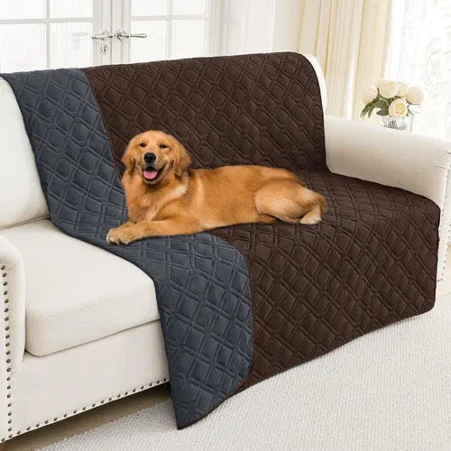 Vista 25 de Smiry Funda Impermeable para Cama de Perro Manta para Mascotas, Manta Suave y Lavable para Perros para Muebles Cama Sofá Sofá Reversible, a Cuadros