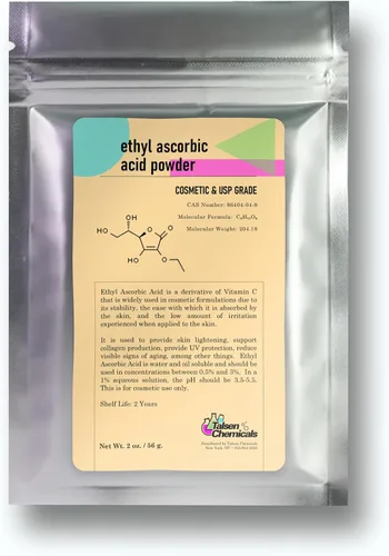 Vista 10 de Polvo de ácido ascórbico etílico y derivado estable de vitamina C que ayuda a absorber la vitamina C para la piel, mejorar el brillo de la piel