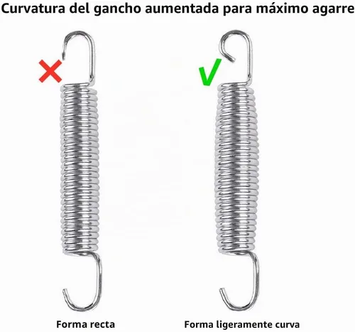 Vista 3 de Muelles de repuesto de acero inoxidable de 5.5 a 7 pulgadas, juego de 16