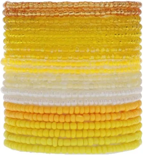 Vista 8 de Fuqimanman2020 18 piezas de pulseras apilables con cuentas estilo boho para mujer, conjunto de tobilleras de cuentas de arroz multicapas coloridas