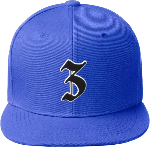 Vista 1601 de Daxton Gorra clásica con visera de billete plano con letras del alfabeto inglés antiguo de la A a la Z