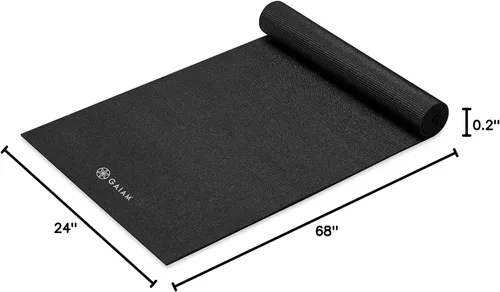 Vista 6 de Gaiam - Esterilla de yoga de calidad superior de 5mm, lisa, gruesa y antideslizante para todo tipo de ejercicios de yoga, pilates y gimnasia