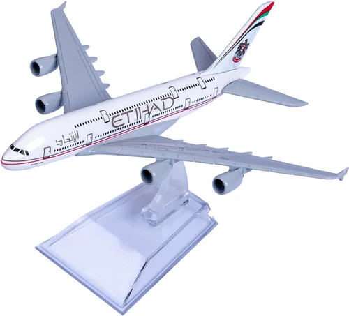 Vista 5 de Etihad Airbus 380 - Avión de metal a escala 1:400 para regalo y colección