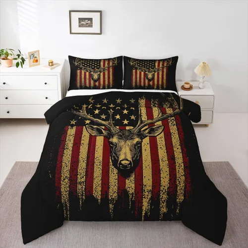 Vista 47 de Erosebridal Happy Camping - Edredón tamaño individual para niños, juego de ropa de cama de animales del bosque del bosque para bebés, niños y niñas