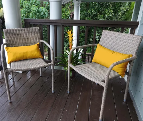 Vista 93 de Funda de almohada lumbar de tela de poliéster para interiores y exteriores, impermeable, rectangular, para todo tipo de clima, para muebles