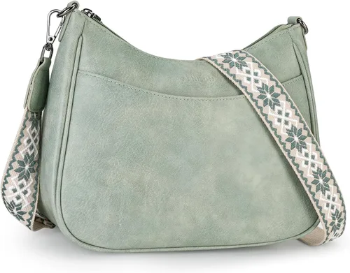 Vista 14 de APHISON Bolso cruzado de cuero moderno con correa ajustable, bolso de hombro para mujer