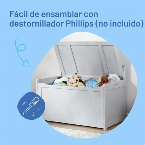 Vista 5 de Melissa & Doug Baúl de madera resistente para juguetes