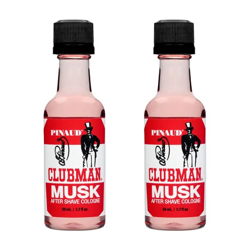 Vista 8 de Clubman Loción para después del afeitado Citrus Musk, enfría al instante, tonifica y refresca la piel después del afeitado, 1.7 onzas líquidas x 2