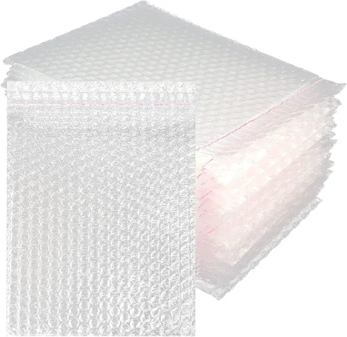 Vista 8 de 100 bolsas de burbujas transparentes de 7 x 8-1/4 pulgadas, bolsas de burbujas autoadhesivas de doble pared para embalaje, mudanza, envío, correo