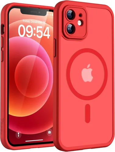 Vista 60 de TOCOL Funda para iPhone 11, compatible con Magsafe, protección completa de cámara, imanes integrados, protección contra caídas, funda translúcida
