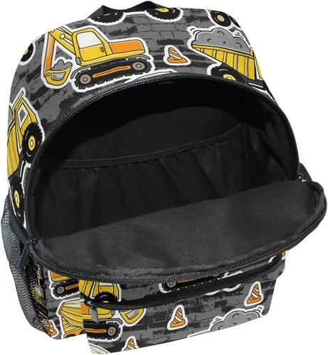 Vista 4 de Mochilas para niños, Excavadora Camión Coches, Mochilas Daypack