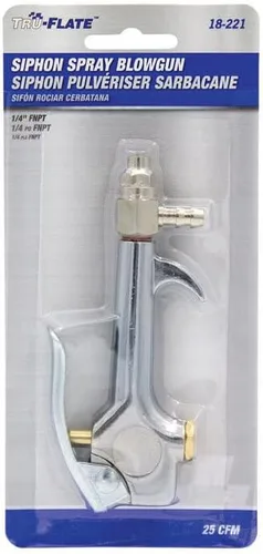 Vista 3 de Tru-Flate 18-221 1/4" Hembra NPT Entrada Sifón Spray Blowgun