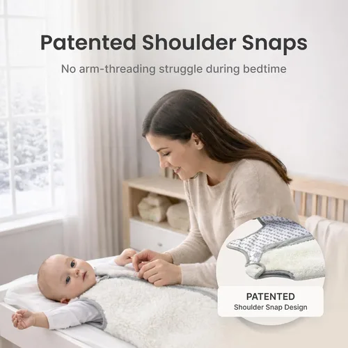 Vista 4 de baby deedee Sleep Nest Teddy Saco de Dormir para Bebé, Gris Bubble Gum, Pequeño (0-6 Mes) (168)