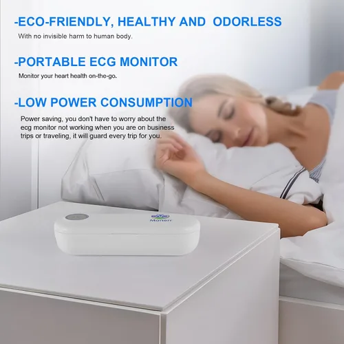 Vista 7 de Monitor portátil de ECG Registre y almacene señales de ECG de una sola derivación Monitorear y mostrar la frecuencia cardíaca para uso