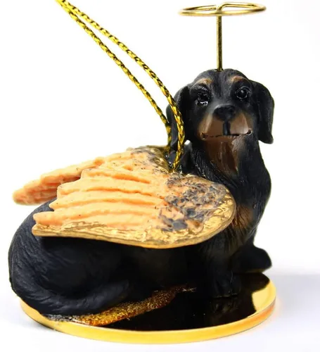 Vista 28 de Conversation Concepts Adorno navideño: Chihuahua, pelo largo 19-Dorado