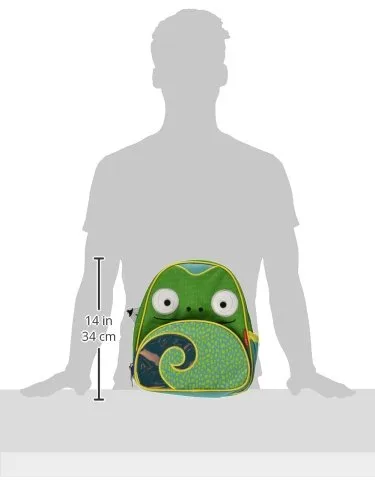 Vista 8 de Mochila aislada de Cody Camaleón de Skip Hop Zoo verde para niño 12 pulgadas