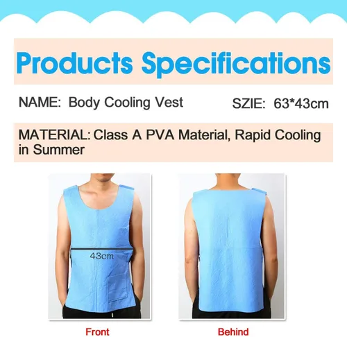 Vista 9 de HUOFU Chaleco de enfriamiento de hielo para hombres y mujeres, camisa evaporativa de agua para pacientes con EM deportes al aire libre, trabajo