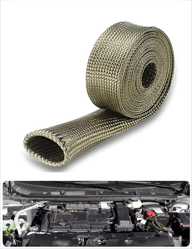 Vista 9 de Fuel Line Heat Shield Heat wrap for Wires Fuel line Heat Shield Sleeve Hose Heat Shield Sleeve-Heat Radiant and Prevent Vapor Lock Heat Shield for