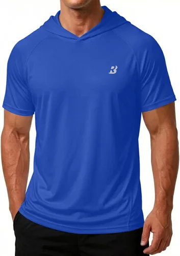 Vista 14 de Roadbox Sudadera con capucha de manga corta para hombre, ligera, de secado rápido, con protección solar Quick Dry, Breathable, Moisture Wicking, Sun