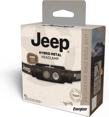 Vista 11 de Linterna frontal Energizer Jeep HM-2000 recargable, lámpara de cabeza con fuente de alimentación híbrida, resistente al agua IPX4, linterna frontal