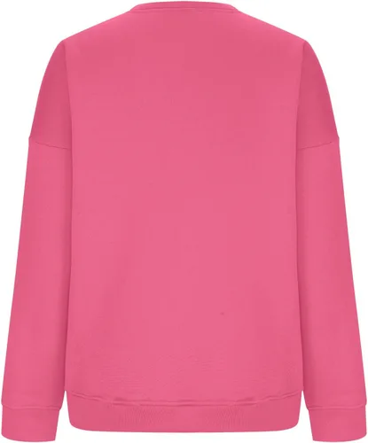 Vista 6 de Ceboyel Sudadera de gran tamaño para mujer, color sólido, cuello redondo, suéteres de manga larga, ropa de moda de otoño