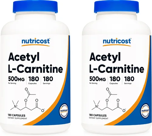 Vista 7 de Nutricost Acetil L-carnitina 500 mg, 180 cápsulas - Sin OMG y sin gluten