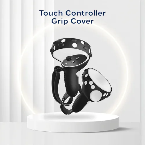 Vista 3 de TNP Controller Grips for Oculus Quest 2 Meta Quest 2 Knuckle Strap Black VR Touch Controller Hand Grip Cover Protector Sleeve with Anti-Throw