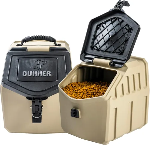 Vista 8 de Contenedor de almacenamiento de comida para perros de 30 libras, contenedor impermeable y hermético para alimentos para mascotas, contenedor