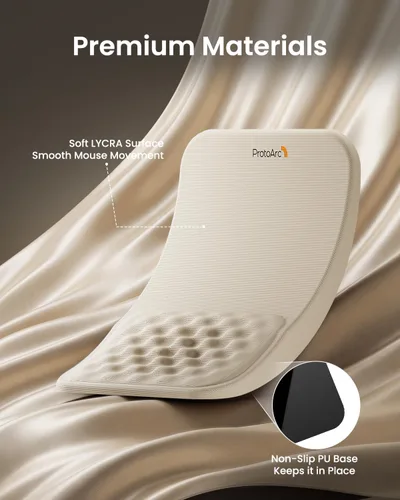 Vista 8 de ProtoArc MP50 - Alfombrilla de mouse ergonómica con reposamuñecas, alfombrilla de mouse MP50 con diseño de masaje, espuma viscoelástica suave y base