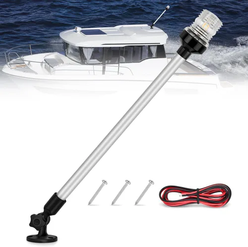 Vista 11 de Nilight - Luz de navegación para barco, 2 unidades, 8 LED, luces de lazo rojo y verde Luz de navegación 8LED- 2 piezas